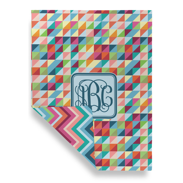 Retro Triangles Garden Flags - Large - Double Sided - FRONT FOLDED