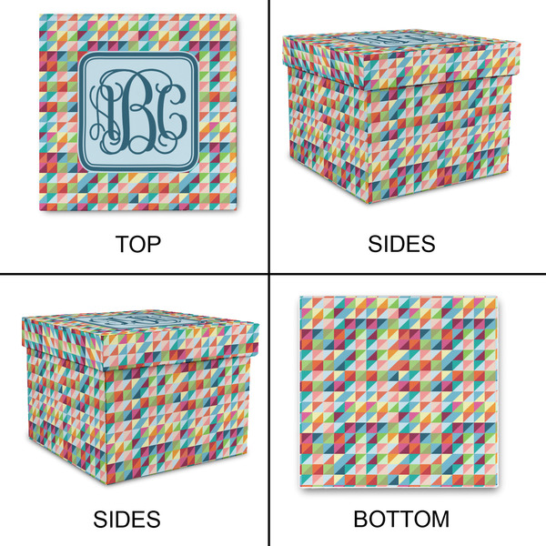 Retro Triangles Gift Boxes with Lid - Canvas Wrapped - Medium - Approval