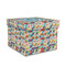 Retro Triangles Gift Box with Lid - Canvas Wrapped - Medium (Personalized)