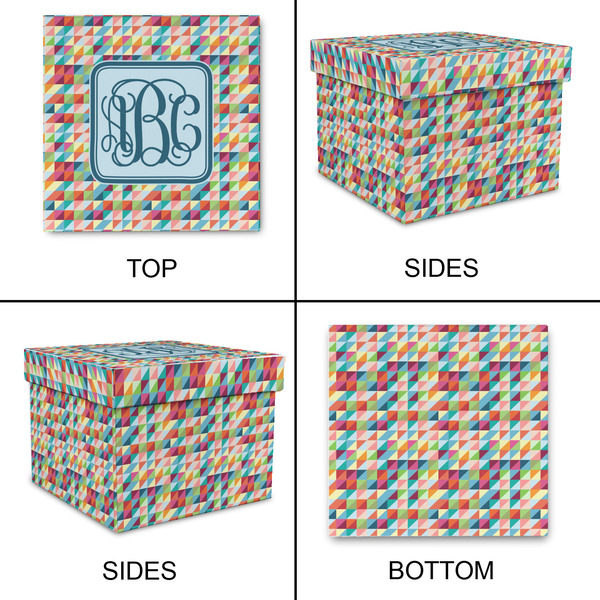 Retro Triangles Gift Boxes with Lid - Canvas Wrapped - X-Large - Approval