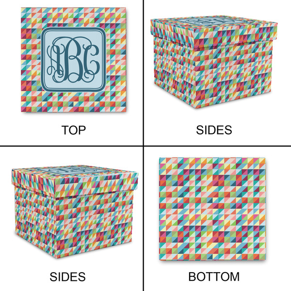 Retro Triangles Gift Boxes with Lid - Canvas Wrapped - XX-Large - Approval