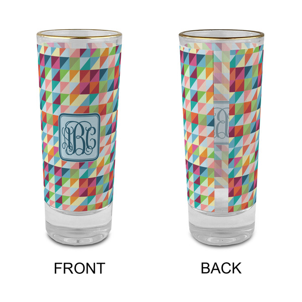 Retro Triangles Glass Shot Glass - 2 oz - Single - APPROVAL