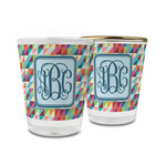 Retro Triangles Glass Shot Glass - 1.5 oz (Personalized)