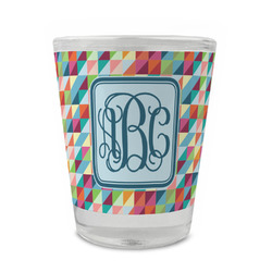 Retro Triangles Glass Shot Glass - 1.5 oz - Set of 4 (Personalized)