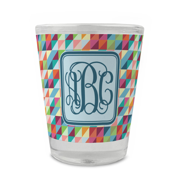 Retro Triangles Glass Shot Glass - Standard - FRONT
