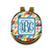 Retro Triangles Golf Ball Marker - Hat Clip - Gold