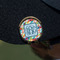 Retro Triangles Golf Ball Marker Hat Clip - Gold - On Hat