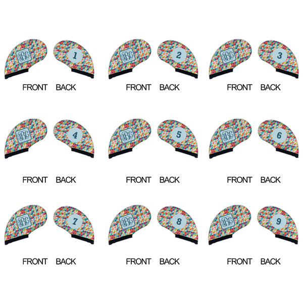 Retro Triangles Golf Club Covers - APPROVAL (set of 9)