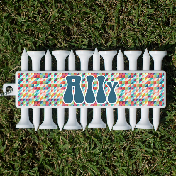 Custom Retro Triangles Golf Tees & Ball Markers Set (Personalized)