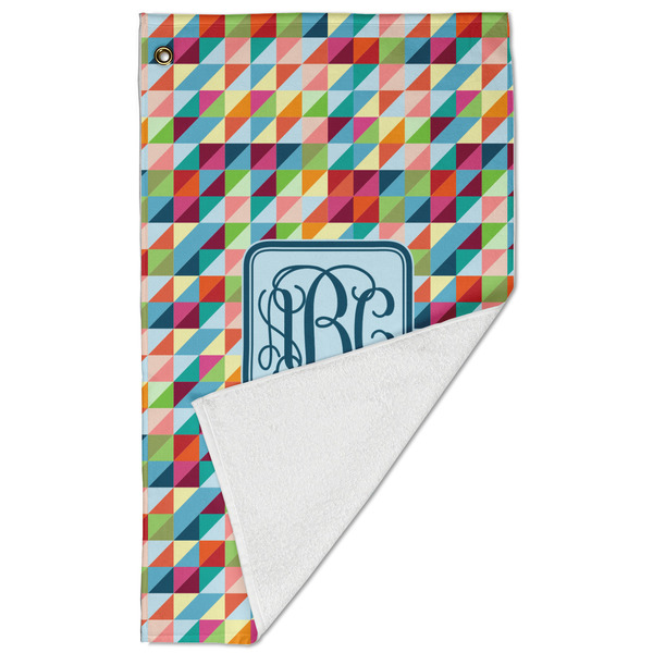 Retro Triangles Golf Towel - Folded (Large)