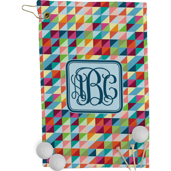 Retro Triangles Golf Towel (Personalized)