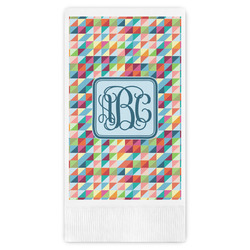 Retro Triangles Guest Napkins - Full Color - Embossed Edge (Personalized)