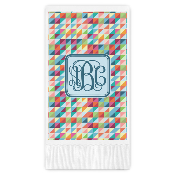 Custom Retro Triangles Guest Towels - Full Color (Personalized)