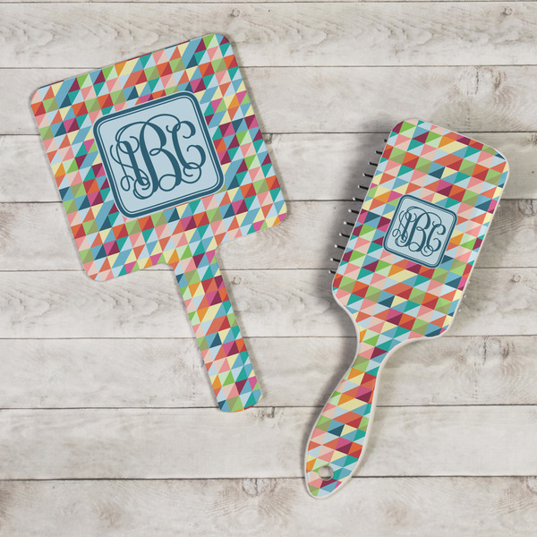 Retro Triangles Hand Mirrors - In Context