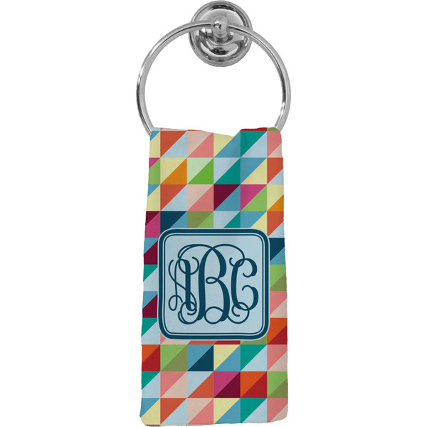 Custom Retro Triangles Hand Towel - Full Print (Personalized)