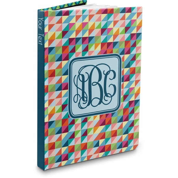 Custom Retro Triangles Hardbound Journal - 5.75" x 8" (Personalized)