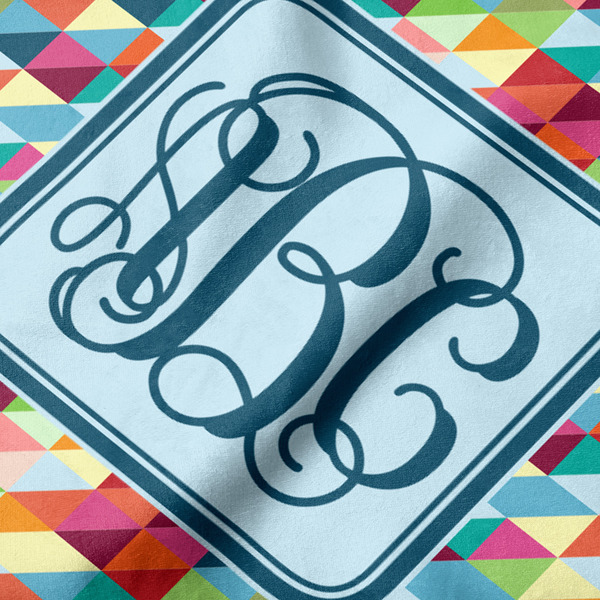 Retro Triangles Hooded Baby Towel- Detail Close Up