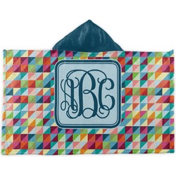 Retro Triangles Kids Hooded Towel (Personalized)