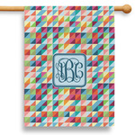 Retro Triangles 28" House Flag (Personalized)