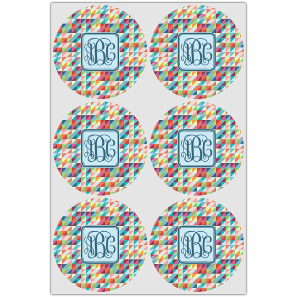 Retro Triangles Icing Circle - Large - Set of 6