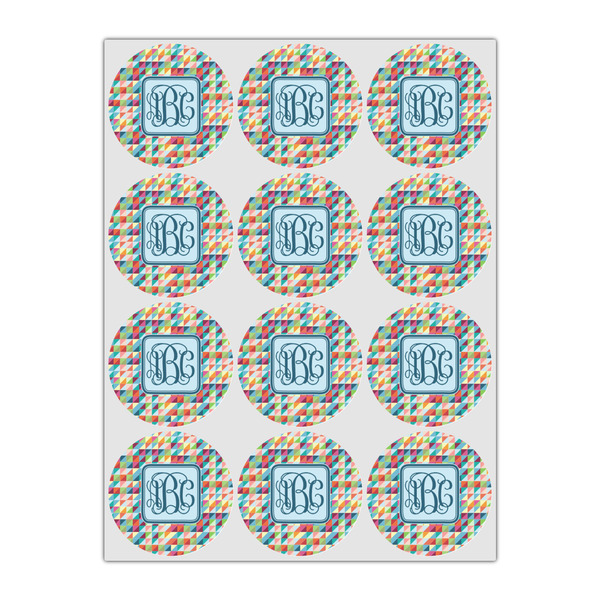 Retro Triangles Icing Circle - Small - Set of 12