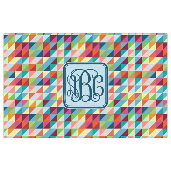 Retro Triangles Indoor / Outdoor Rug - 5'x8' - Front Flat