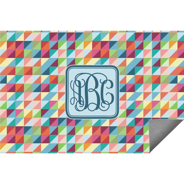 Custom Retro Triangles Indoor / Outdoor Rug - 2'x3' (Personalized)