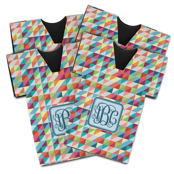 Retro Triangles Jersey Bottle Cooler - Set of 4 - MAIN (flat)