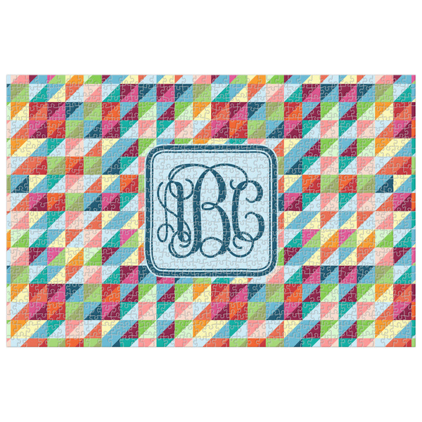 Custom Retro Triangles Jigsaw Puzzle - 1000-piece (Personalized)