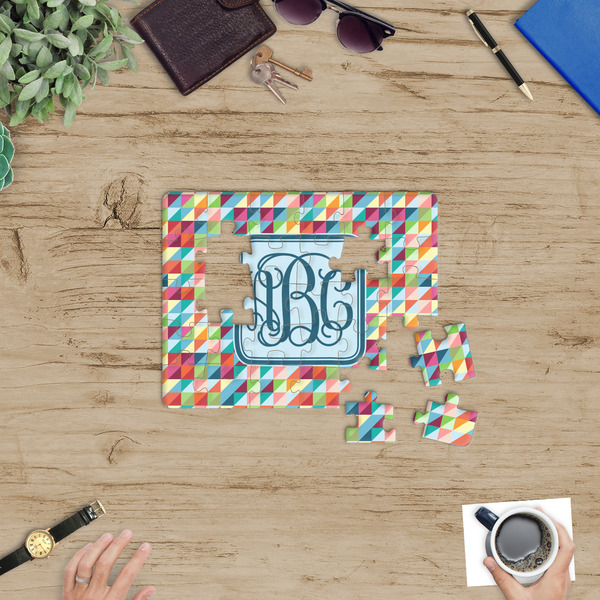 Retro Triangles Jigsaw Puzzle 30 Piece - In Context