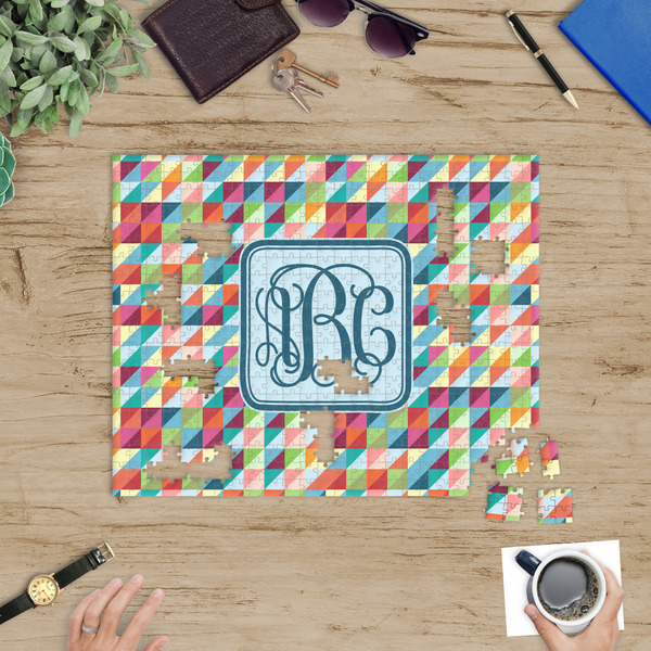 Retro Triangles Jigsaw Puzzle 500 Piece - In Context