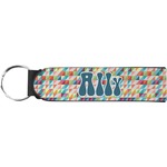 Retro Triangles Neoprene Keychain Fob (Personalized)