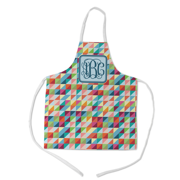 Custom Retro Triangles Kid's Apron w/ Monogram