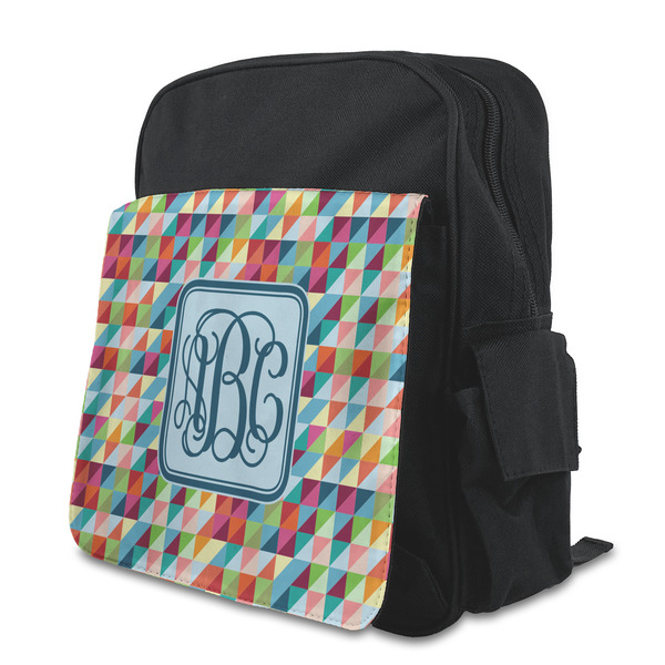Custom Retro Triangles Preschool Backpack (Personalized)