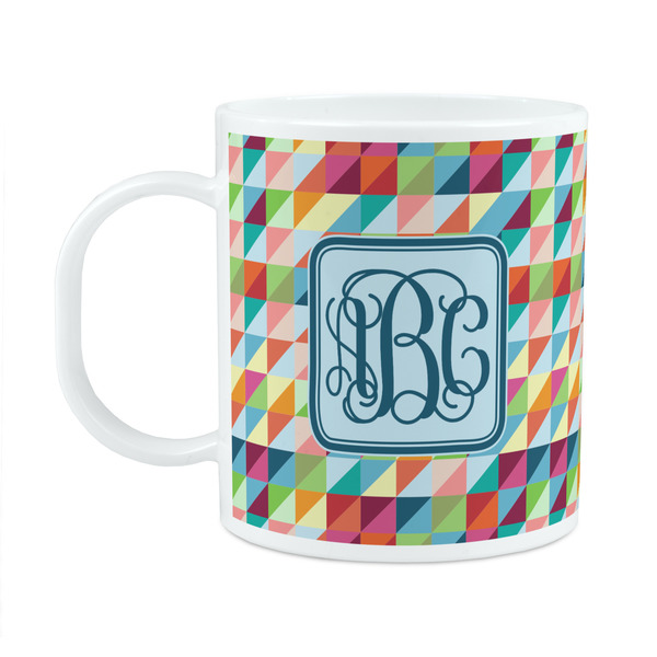 Custom Retro Triangles Plastic Kids Mug (Personalized)