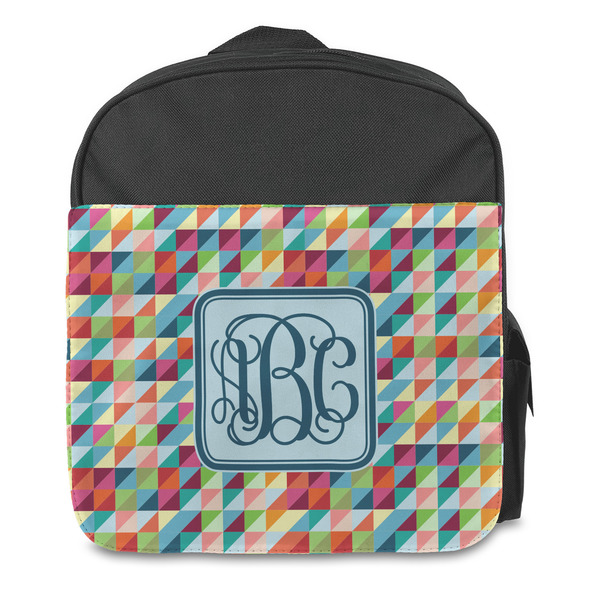 Retro Triangles Kids Backpack - Front