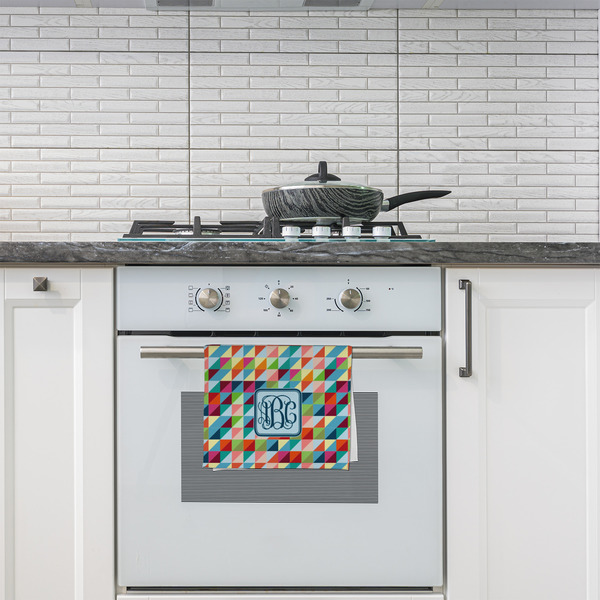 Retro Triangles Kitchen Towel - Poly Cotton - Lifestyle