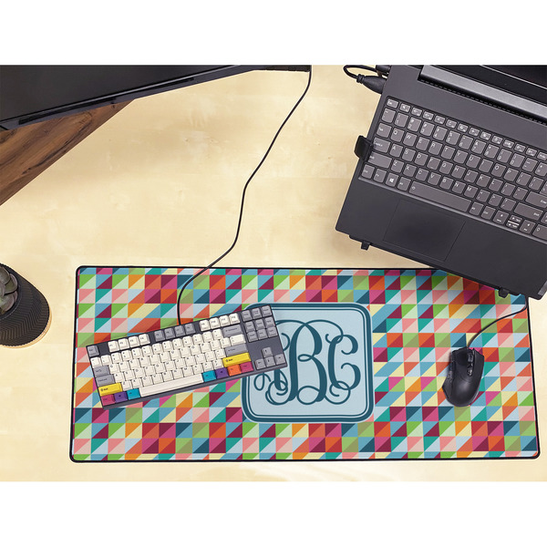 Retro Triangles Large Gaming Mats - LIFESTYLE