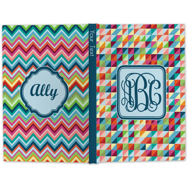 Retro Triangles Large Hard Cover Journal - Apvl