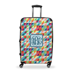 Retro Triangles Suitcase - 28" Large - Checked w/ Monogram