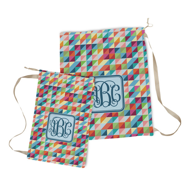 Retro Triangles Laundry Bag - Both Bags