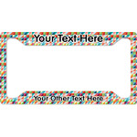 Retro Triangles License Plate Frame - Style A (Personalized)