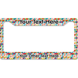 Retro Triangles License Plate Frame - Style B (Personalized)