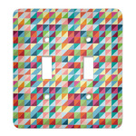 Retro Triangles Light Switch Cover (2 Toggle Plate)