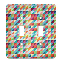 Retro Triangles Light Switch Cover (2 Toggle Plate)