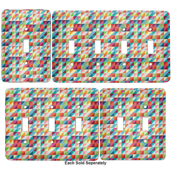 Retro Triangles Light Switch Covers all sizes