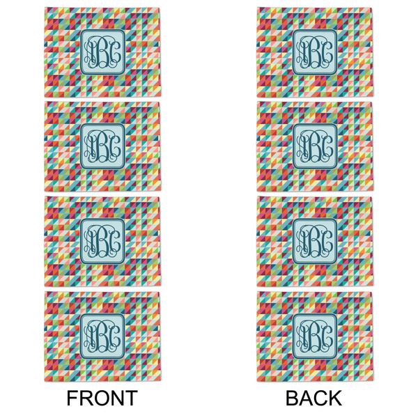 Retro Triangles Linen Placemat - APPROVAL Set of 4 (double sided)