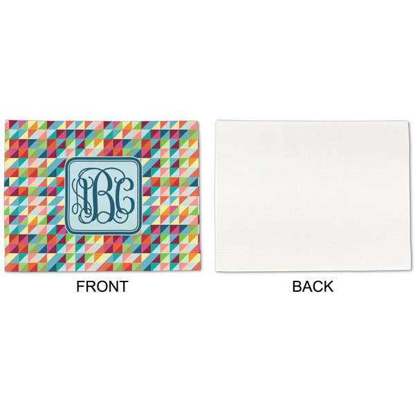 Retro Triangles Linen Placemat - APPROVAL Single (single sided)