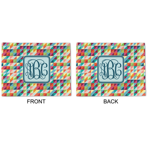 Retro Triangles Linen Placemat - APPROVAL (double sided)