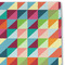 Retro Triangles Linen Placemat - DETAIL